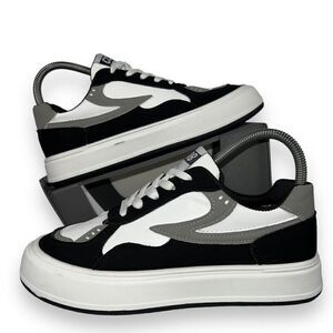 CCDB Fashion‎ Platform Sneakers Black / White / Grey Women's 7.5